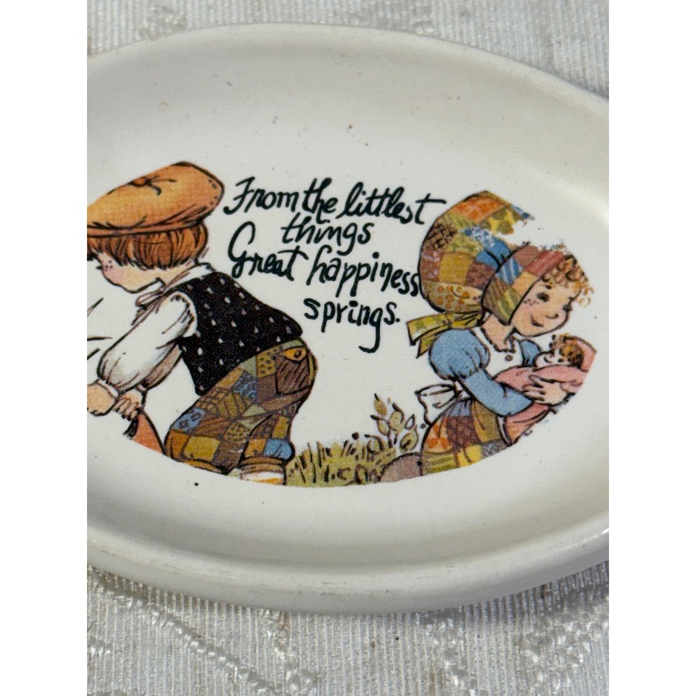 Vintage McCoy Pottery Spoon Rest 282 L USA Happiness Springs Ceramic 1970s 1980s